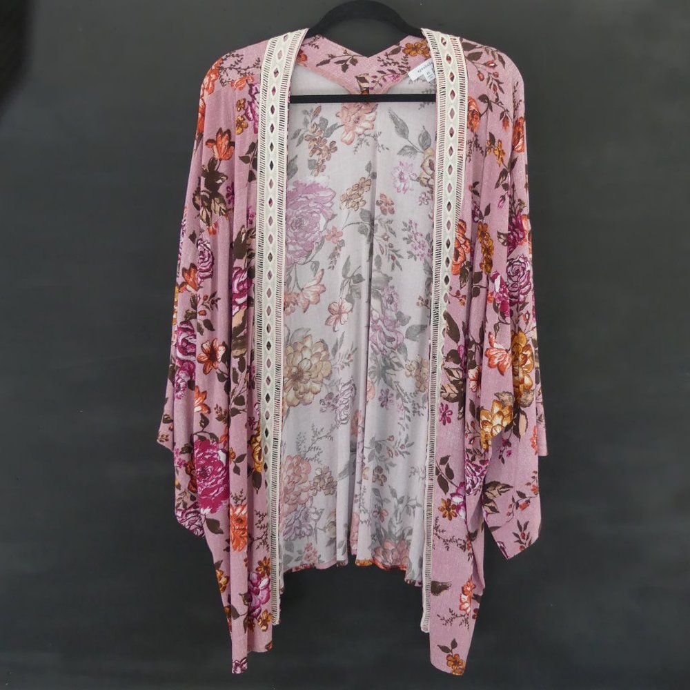 Boho Floral Kimono Size 2X